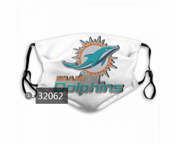 NFL 2020 Miami Dolphins 108 Dust mask with filter->nfl dust mask->Sports Accessory